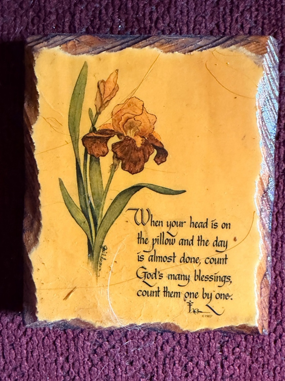 Vintage Wooden Plaque - Picture 3 of 3